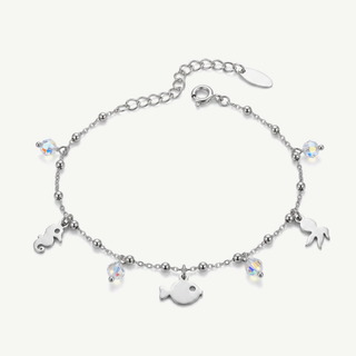 Bracciale con Ciondoli Marini e Punti Luce