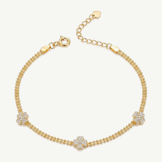 Bracciale con Quadrifogli di Zirconi