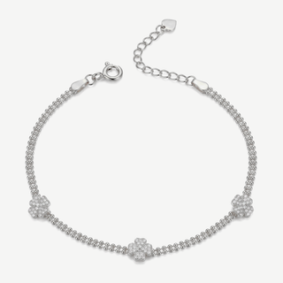 Bracciale con Quadrifogli di Zirconi