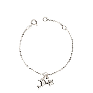 Bracciale Fabiani con pendenti stella e delfino in argento 925 - Fabiani Gioiellerie