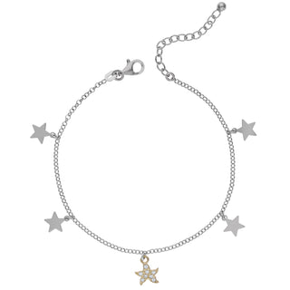 Bracciale Fabiani con pendenti stelle in argento 925 - Fabiani Gioiellerie