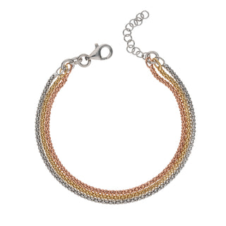 Fabiani three-strand silver bracelet