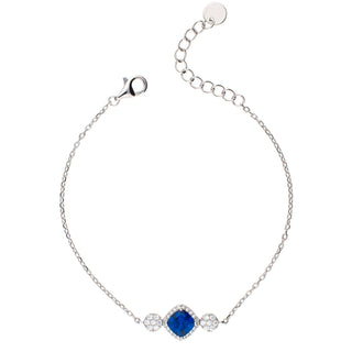 Bracciale Fantasia Zircone Blu Argento 925 Fabiani