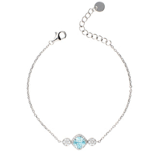 Bracciale Fantasia Zircone Celeste Argento 925 Fabiani