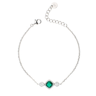 Bracciale Fantasia Zircone Verde Argento 925 Fabiani