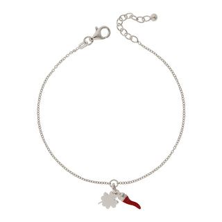 Fabiani bracelet in 925 silver with horn and four-leaf clover
