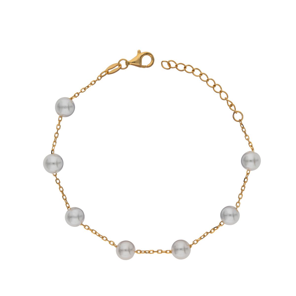 Aka Gioielli® Bracciale Donna Argento 925 Dorato Con Piccoli Pendenti Ovali E Pietre - Regolabile 18-21 Cm, Made In Italy, Regalo Ideale