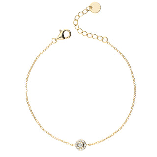 Bracciale Punto Luce Zircone Argento Dorato 925 Fabiani