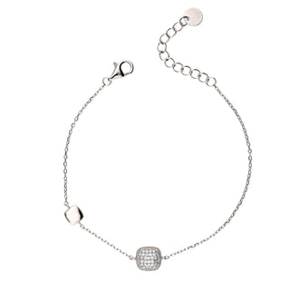 Bracciale Quadrato Pavé Zirconi Argento 925 Fabiani