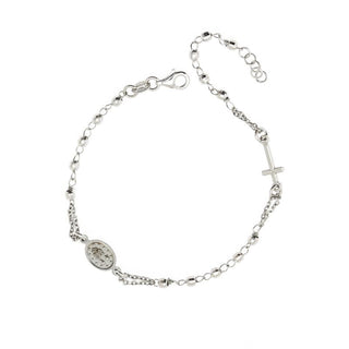 Bracciale Fabiani rosario in argento rodiato 925 - Fabiani Gioiellerie