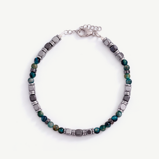 Bracciale con Pietre Alternate Verdi