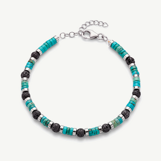 Bracciale con Pietre Alternate Celesti