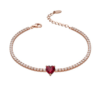 Bracciale Fabiani tennis in argento 925 rosato con zirconi - Fabiani Gioiellerie