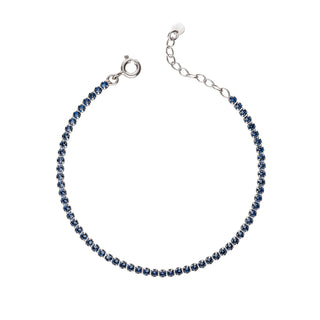 Bracciale Fabiani tennis in argento 925 con zirconi blu - Fabiani Gioiellerie