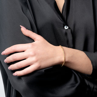 Bracciale Fabiani in argento 925 dorato con zirconi - Fabiani Gioiellerie