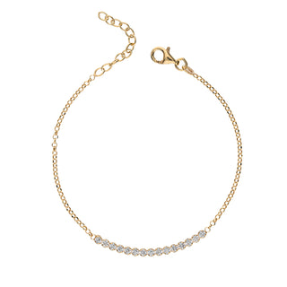 Bracciale Fabiani in argento dorato con zirconi