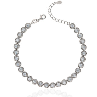 Bracciale Fabiani tennis in argento 925 con zirconi