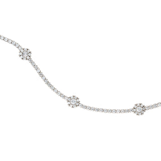 Bracciale Fabiani tennis fiori in argento 925