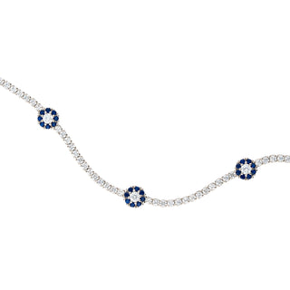 Bracciale Fabiani tennis fiori in argento 925