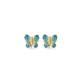 Orecchini Fabiani con farfalla in oro giallo 18Kt e smalto - Fabiani Gioiellerie