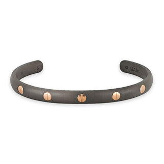 Bracciale T gioielli in titanio con inserti in oro rosa 9Kt - Fabiani Gioiellerie