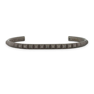 Bracciale T gioielli rigido in titanio con diamanti neri 0,03Ct - Fabiani Gioiellerie