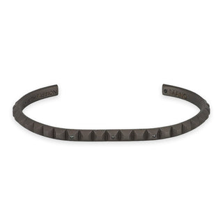 Bracciale T gioielli rigido in titanio con diamanti neri 0,03Ct - Fabiani Gioiellerie