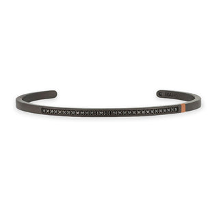 Bracciale T gioielli a molla in titanio con diamanti neri 0,39Ct - Fabiani Gioiellerie