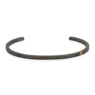 Bracciale T gioielli a molla in titanio con diamanti neri 0,39Ct - Fabiani Gioiellerie