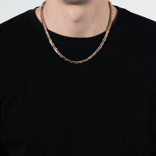 Collana Fabiani a maglia cardano in oro giallo e bianco 14Kt - Fabiani Gioiellerie