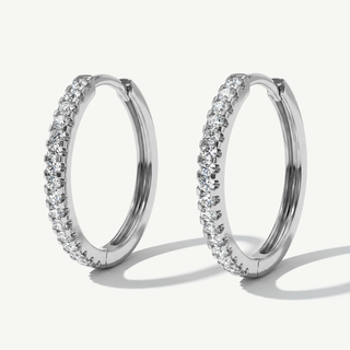 Orecchini Fabiani a cerchio in argento 925 con zirconi