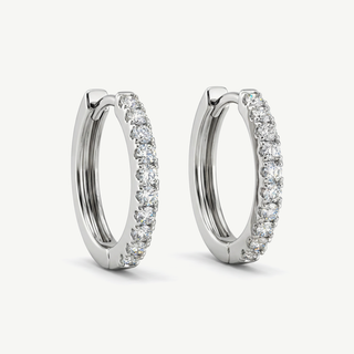 Orecchini Fabiani a cerchio in argento 925 con zirconi