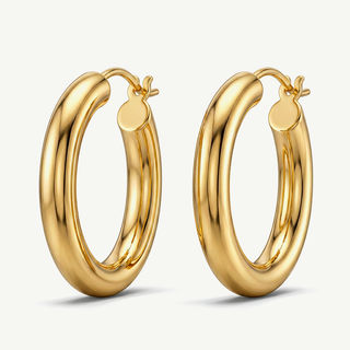 Orecchini Fabiani con canna liscia in oro giallo 18Kt