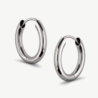Orecchini Fabiani con canna liscia in oro bianco 9Kt