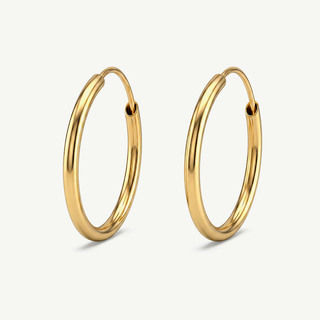 Orecchini Fabiani con canna liscia in oro giallo 9Kt