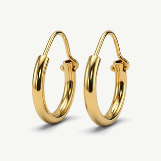 Orecchini Fabiani cerchi in argento 925 dorato