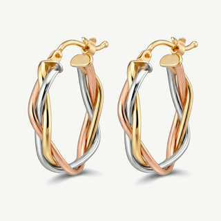Cerchio Fabiani ovale in oro 9Kt tre colori