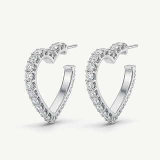 Orecchini Fabiani a Cuore in Oro con Zirconi