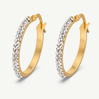 Orecchini Fabiani in oro giallo 9Kt con zirconi