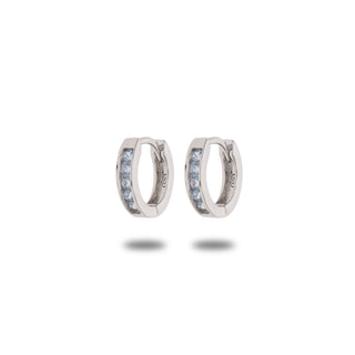 Orecchini Fabiani cerchietto in argento 925 con zirconi - Fabiani Gioiellerie