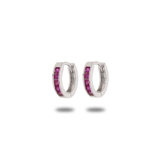 Orecchini Fabiani cerchietto in argento 925 con zirconi - Fabiani Gioiellerie