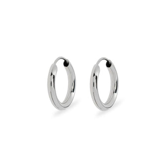 Orecchini Fabiani con canna liscia in oro bianco 18Kt - Fabiani Gioiellerie