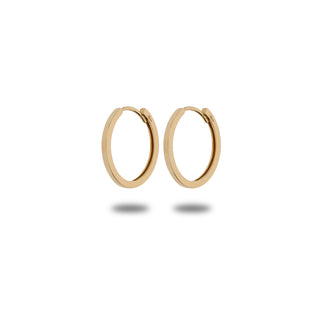 Fabiani 9Kt yellow gold square-barrel hoop earrings