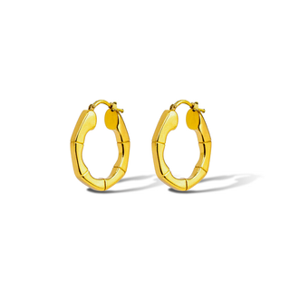 Orecchini Fabiani a cerchio bombato in oro giallo 14kt
