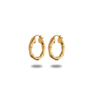 Fabiani 14kt yellow gold curved hoop earrings