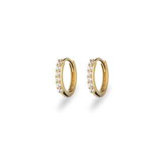 Orecchini Fabiani in oro giallo 9Kt con zirconi - Fabiani Gioiellerie