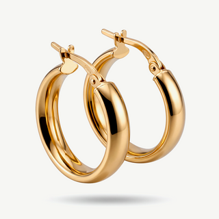 Orecchini a Cerchio - Placcatura Oro 18Kt