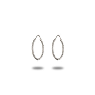 Orecchini Fabiani a cerchio zigrinati in argento 925 - Fabiani Gioiellerie