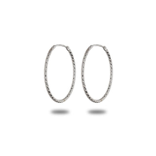 Orecchini Fabiani a cerchio zigrinati in argento 925 - Fabiani Gioiellerie