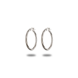 Orecchini Fabiani a cerchio in argento 925 - Fabiani Gioiellerie